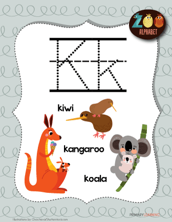 Letter K Animals | Printable Poster 