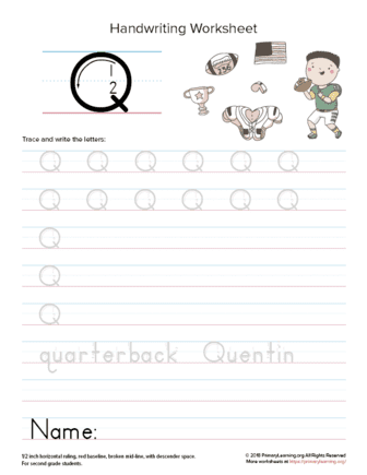 uppercase letter q worksheet primarylearning org