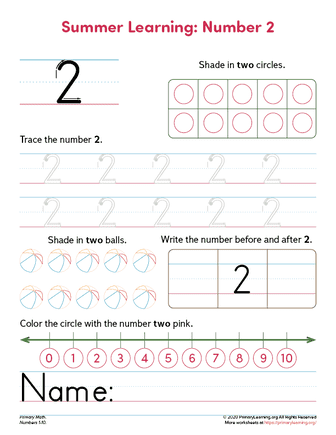 all about number 2 worksheet