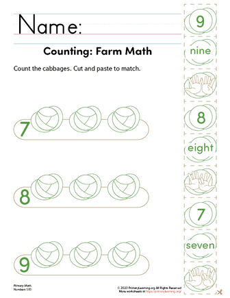 Free Counting Numbers 1-10 Worksheets & Printables | PrimaryLearning.org