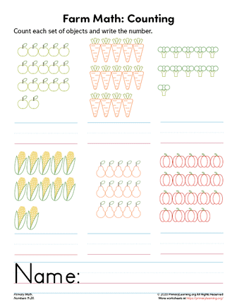 free counting numbers 11 20 worksheets printables primarylearningorg