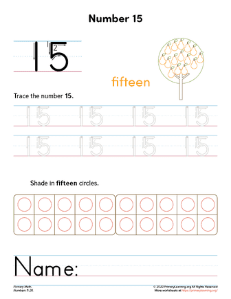 number 15 worksheet primarylearningorg