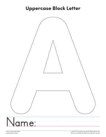 Uppercase Letter A Template Printable | PrimaryLearning.org
