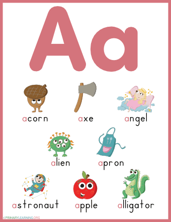 Things That Start With A, B, C & Each Letter - Alphabet Chart 9D3