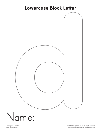 letter d printable template