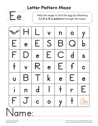 browse letter e worksheets printables primarylearning org