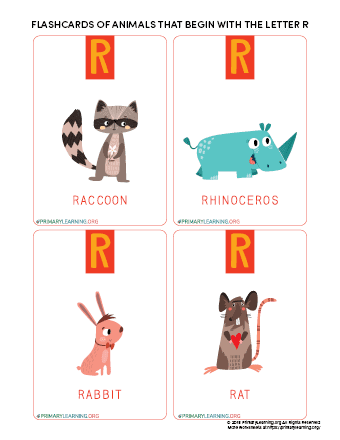 Flashcards Of Animals That Begin With The Letter R 