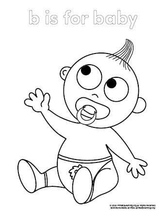 Baby Coloring Page | PrimaryLearning.org