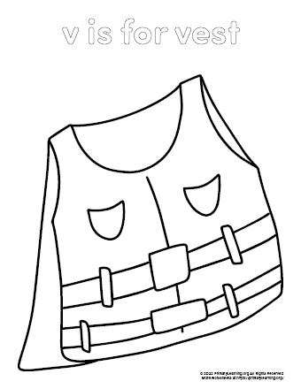 vest coloring pages