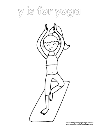 free kids yoga coloring pages