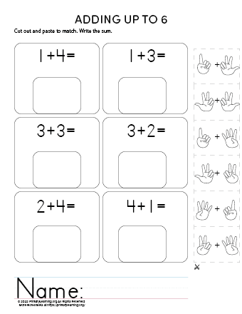 easy addition worksheets kindergarten