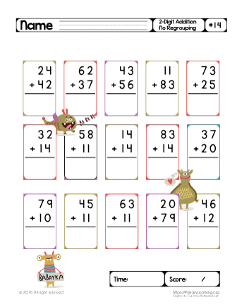 addition without regrouping