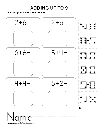 domino addition for kindergarten