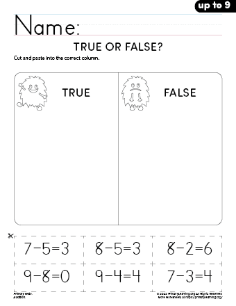 free simple subtraction worksheets for kindergarten