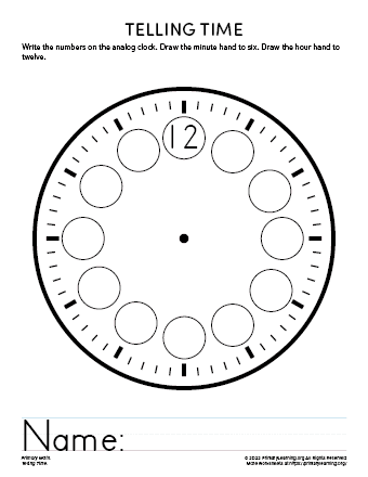 learning to tell time worksheets