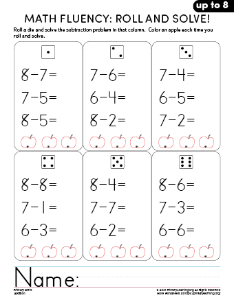 fun subtraction worksheets for kindergarten