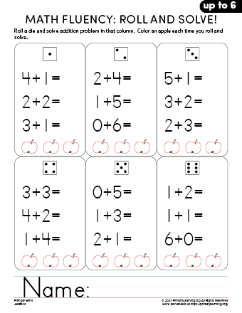 domino addition worksheet kindergarten