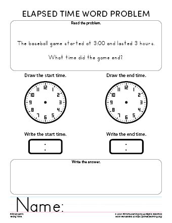 easy telling time worksheets