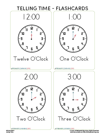 telling time o clock worksheet