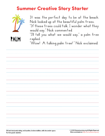 4th grade summer writing prompts
