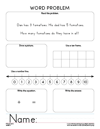 addition questions for kindergarten