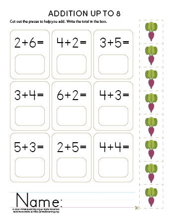 kindergarten addition worksheets with pictures