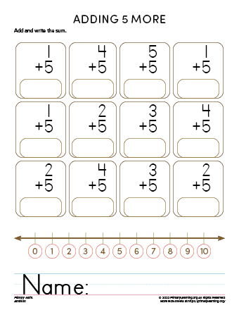 addition without regrouping worksheets for kindergarten