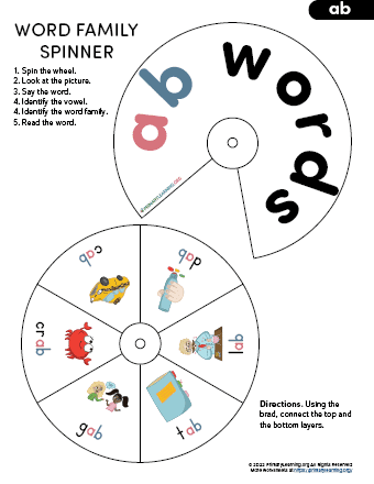 ab family word wheel