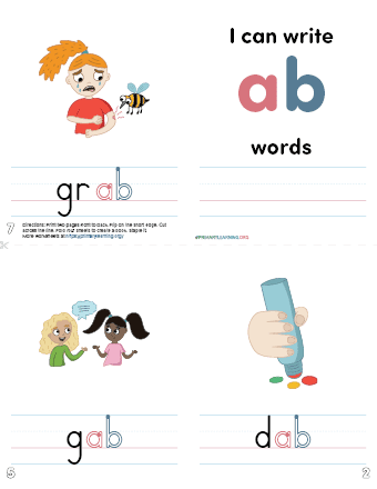 ab word family mini book