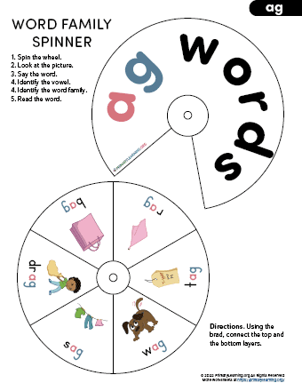 ag family word wheel