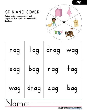 ag word family activities