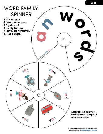 an family word wheel