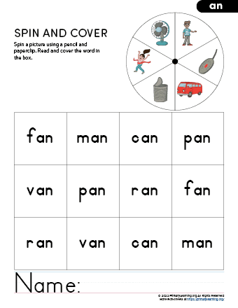an word family activities