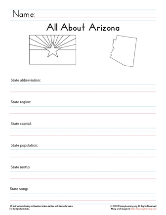 arizona facts worksheet