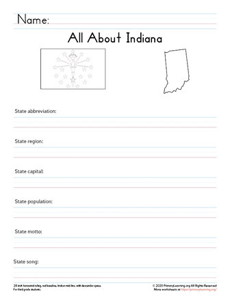 indiana facts worksheet