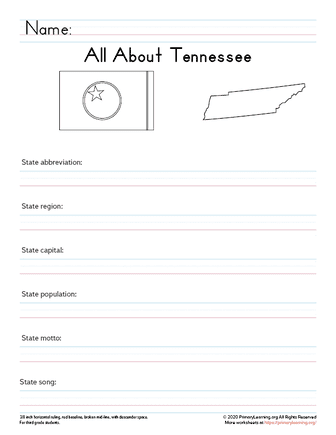 tennessee facts worksheet