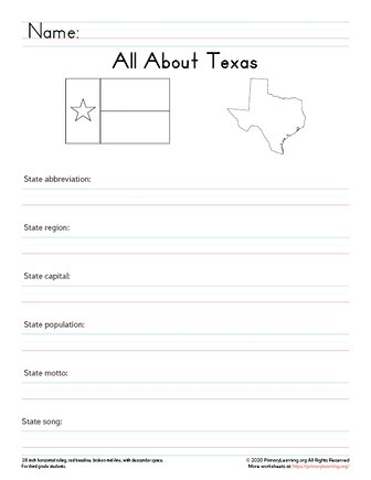 texas facts worksheet