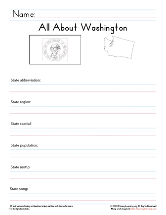 washington facts worksheet