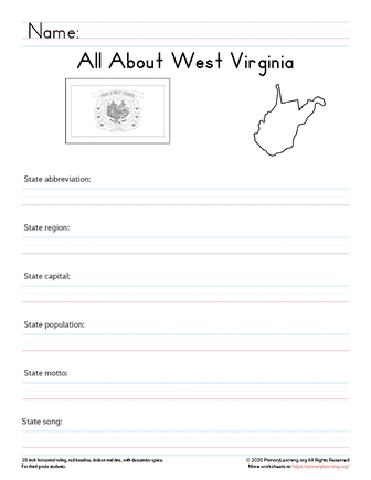 west virginia facts worksheet