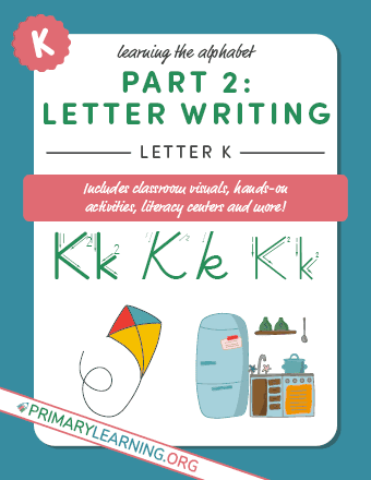letter k handwriting practice