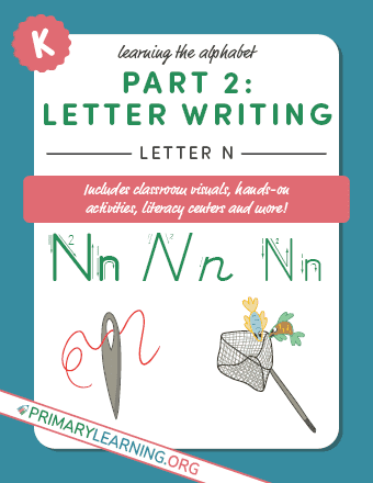 letter n handwriting practice