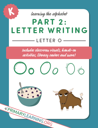 writing letter o