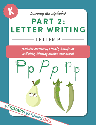 tracing letter p