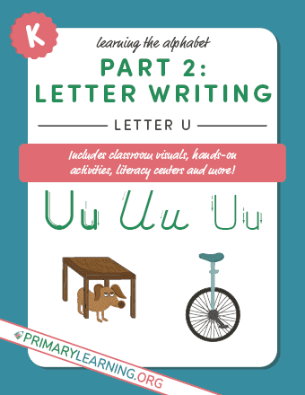 letter u handwriting practice