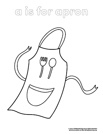 apron coloring page