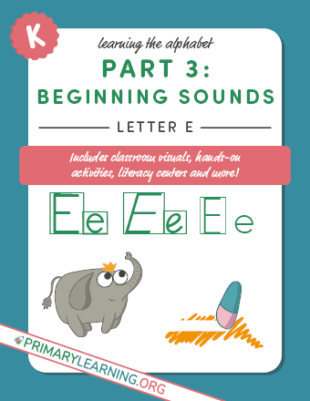 beginning sounds letter e