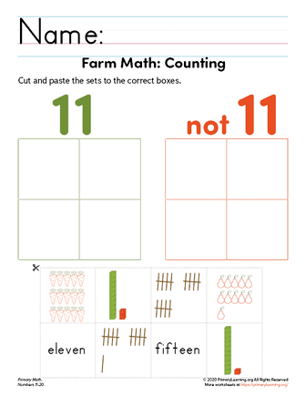 kindergarten math sheets for counting