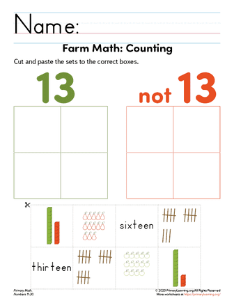 counting objects kindergarten worksheets