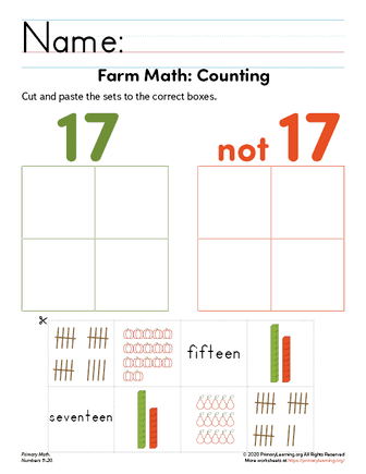 counting numbers worksheets for kindergarten