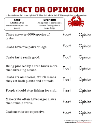 crab - facts and opinions